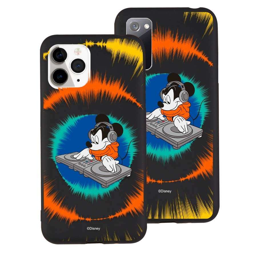 Funda Ultra Suave negra Oficial Disney - DJ Mickey