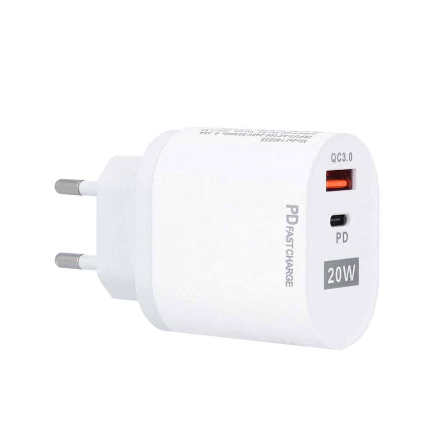 Cargador - Enchufe Tipo USB + C - 20W