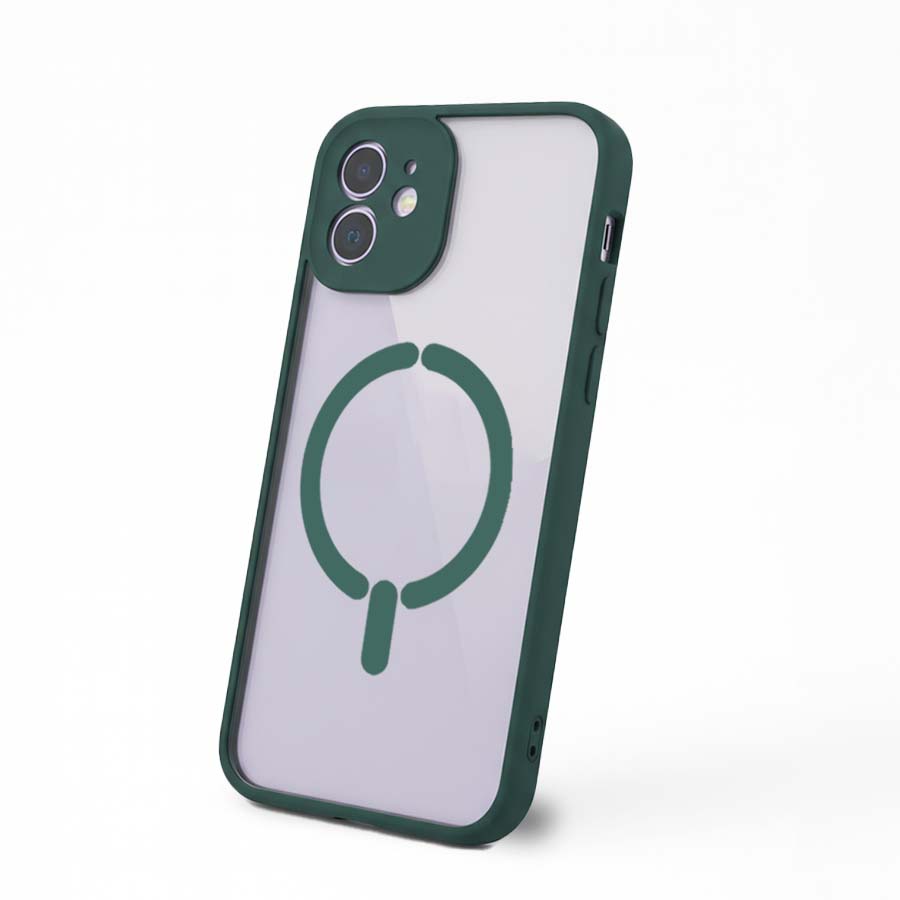 Funda Bumper Compatible con Magsafe con Cubre cámara para iPhone 11