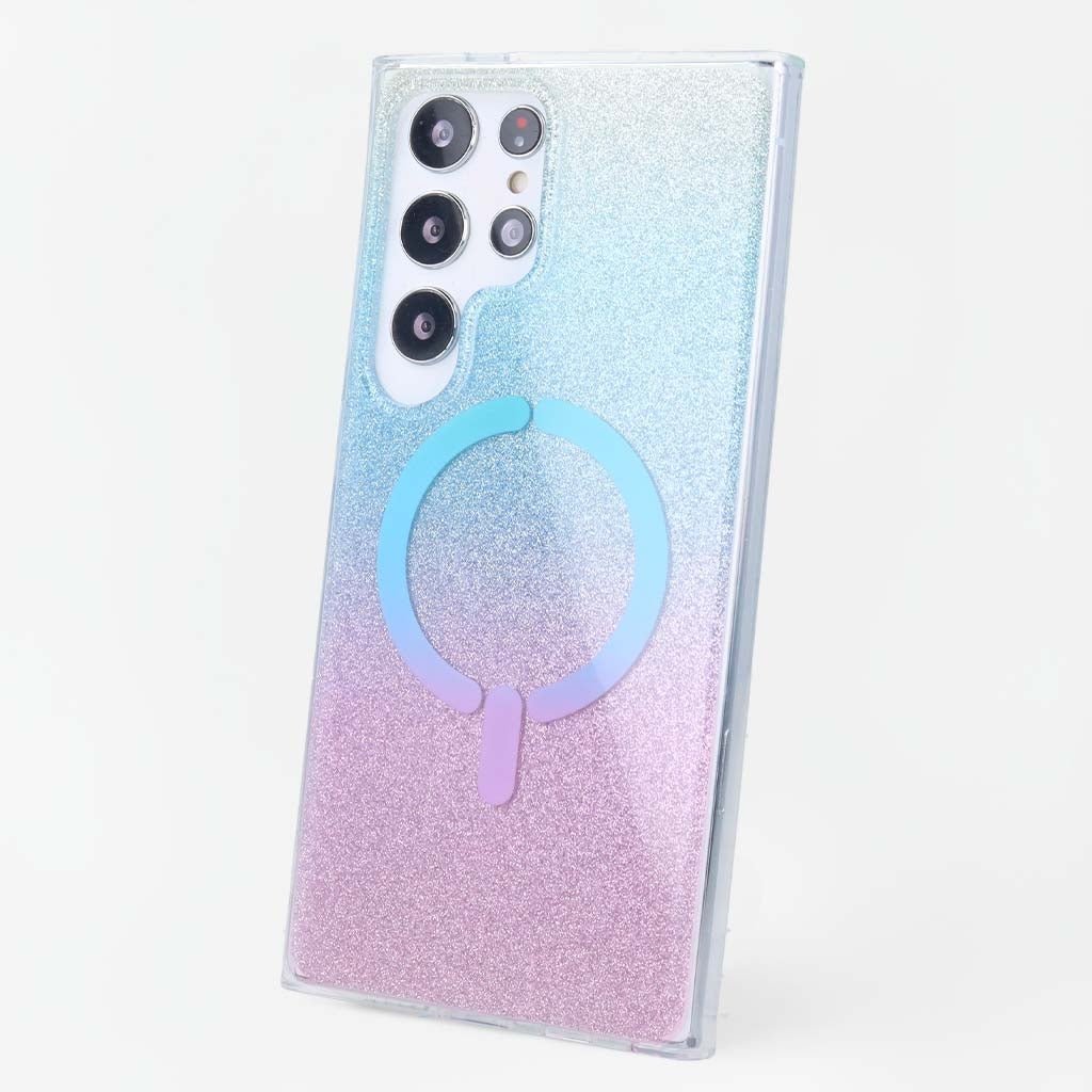 Funda Ring Glitter Compatible con Magsafe para Samsung Galaxy S24 Ultra