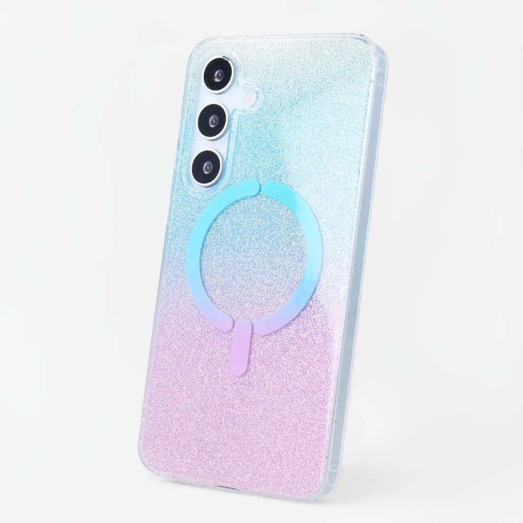 Funda Ring Glitter Compatible con Magsafe para Samsung Galaxy S24 Plus