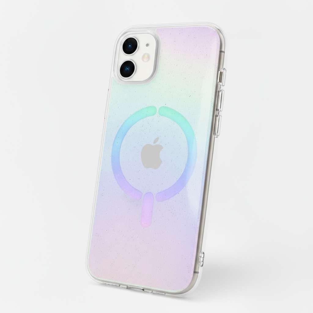 Funda Purpurina Compatible con MagSafe para iPhone 12