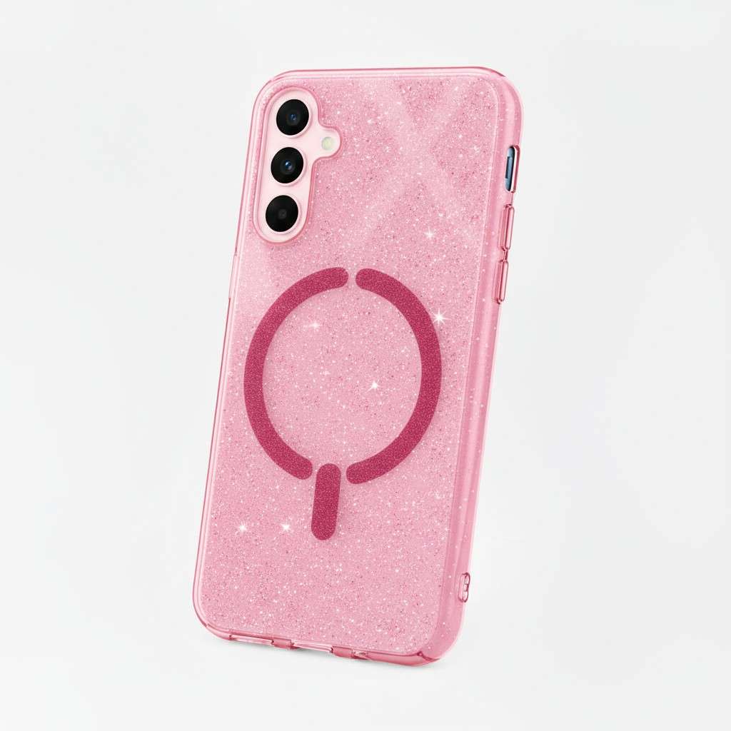 Funda Purpurina Compatible con MagSafe para Samsung Galaxy S23 FE