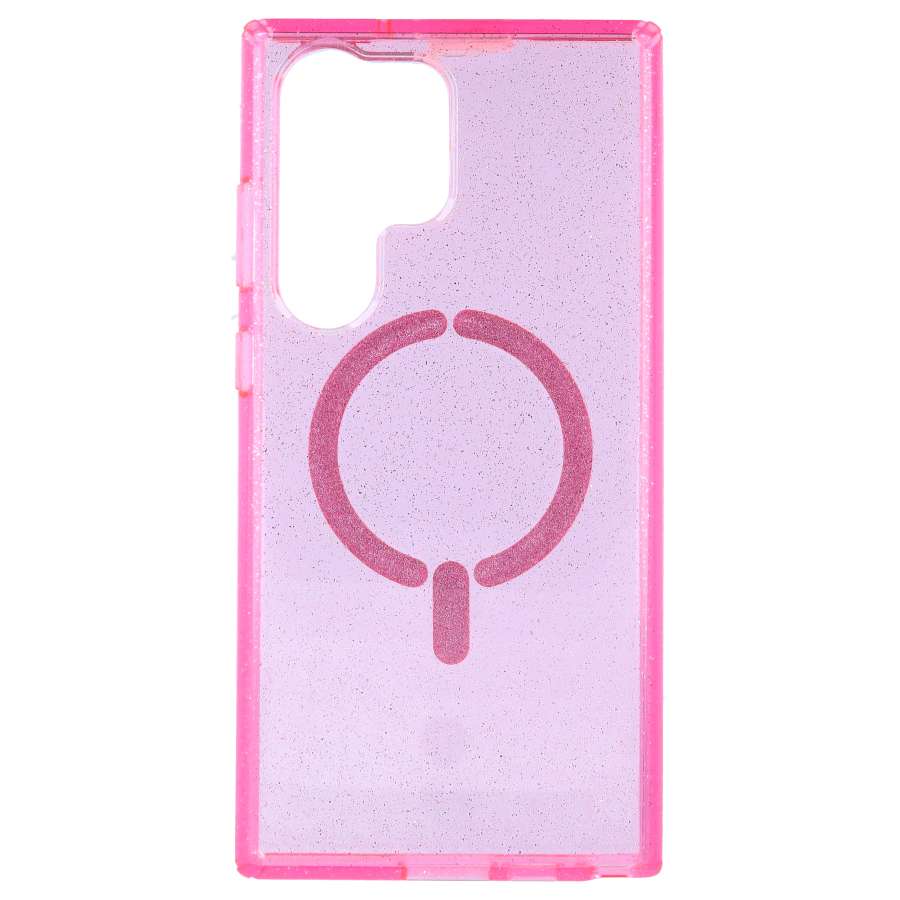 Funda Purpurina Compatible con MagSafe para Samsung Galaxy S22 Ultra