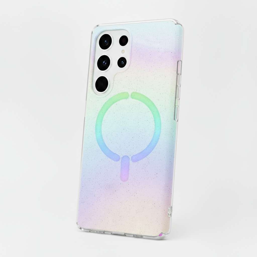 Funda Purpurina Compatible con MagSafe para Samsung Galaxy S23 Ultra