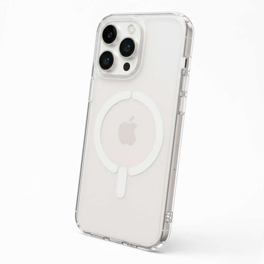 Funda Transparente Logo Compatible con Magsafe para iPhone 16 Pro Max