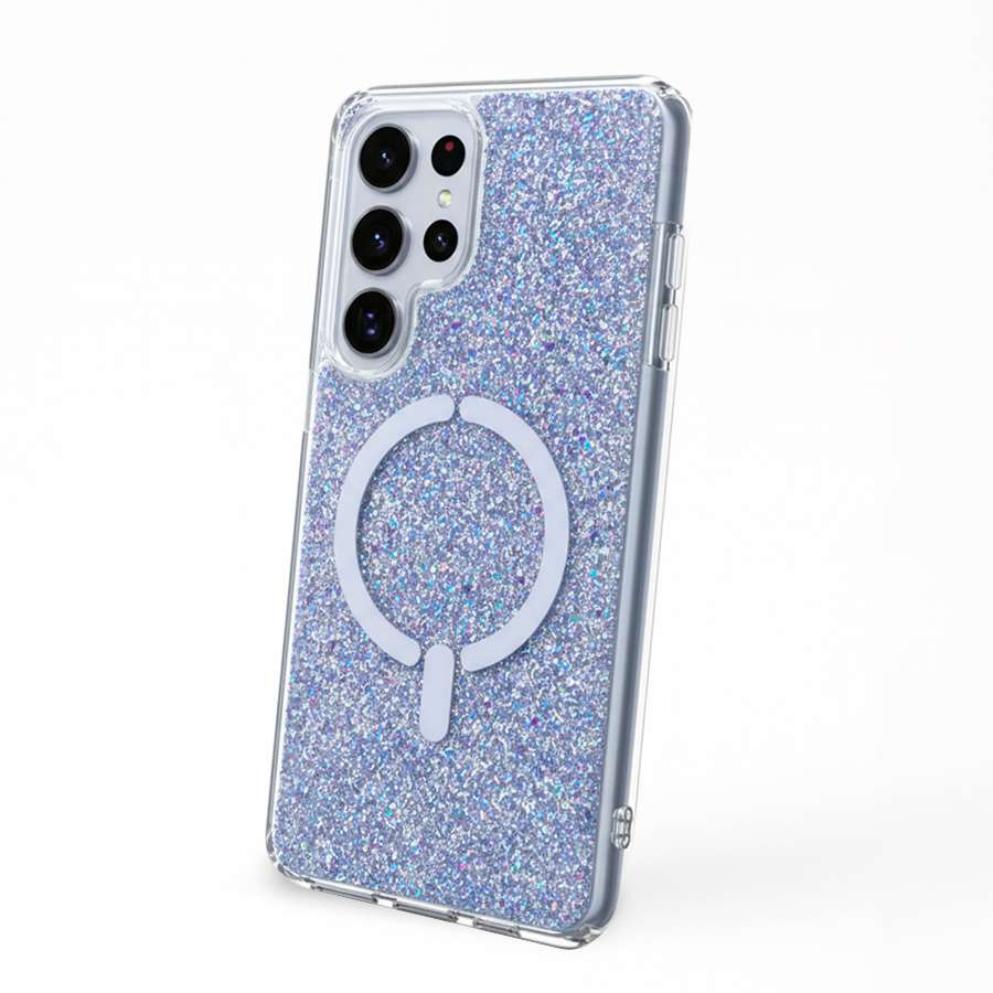 Funda Ring Glitter Compatible con Magsafe para Samsung Galaxy S25 Ultra