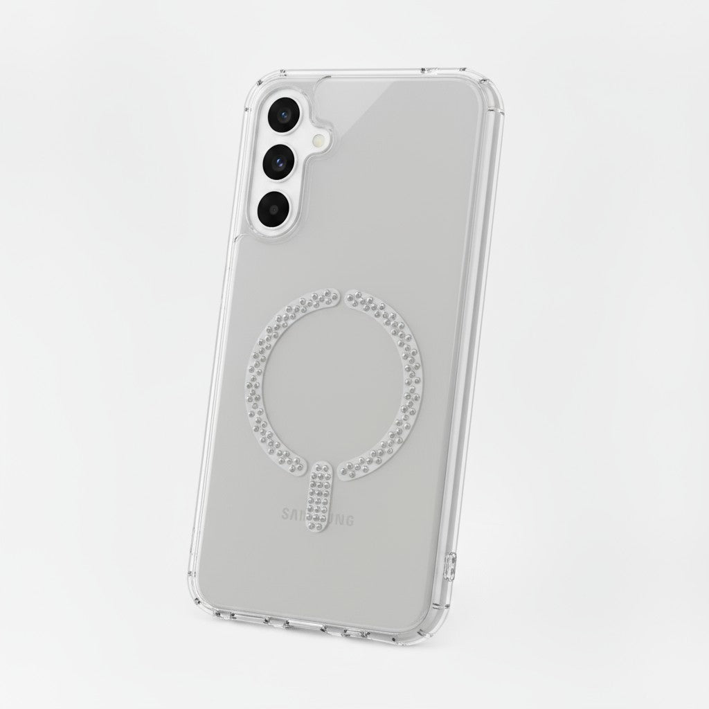 Funda Antiyellow Compatible con MagSafe con Brillantes para Samsung Galaxy S24