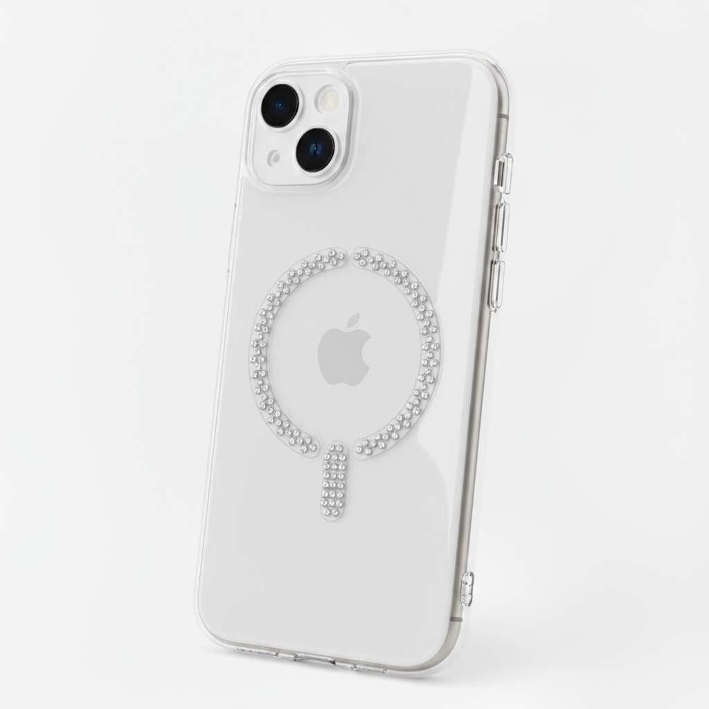 Funda Antiyellow Compatible con MagSafe con Brillantes para iPhone 15 Plus