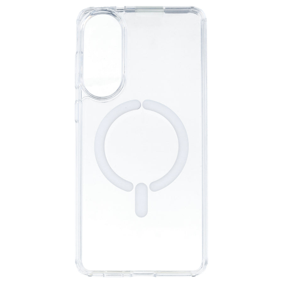 Funda Transparente Logo Compatible con Magsafe para Samsung Galaxy S25 Edge