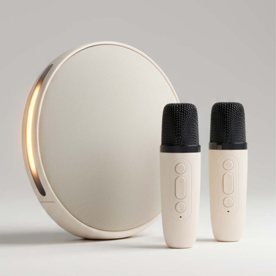 Altavoces - Micrófono con Karaoke Redondo