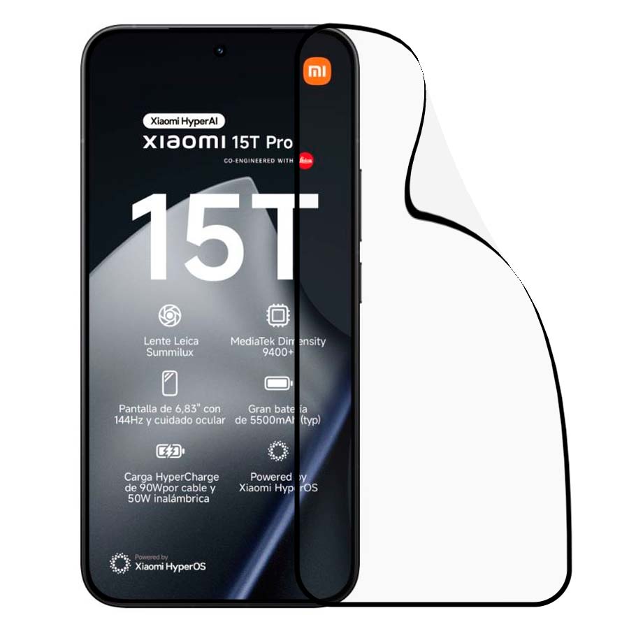 Cristal Templado Completo Irrompible para Xiaomi 15T Pro