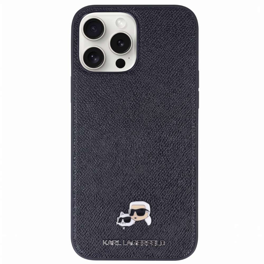 Funda Karl Lagerfeld negra para iPhone 12 Pro Max, colaboración La Casa de las Carcasas x Karl Lagerfeld