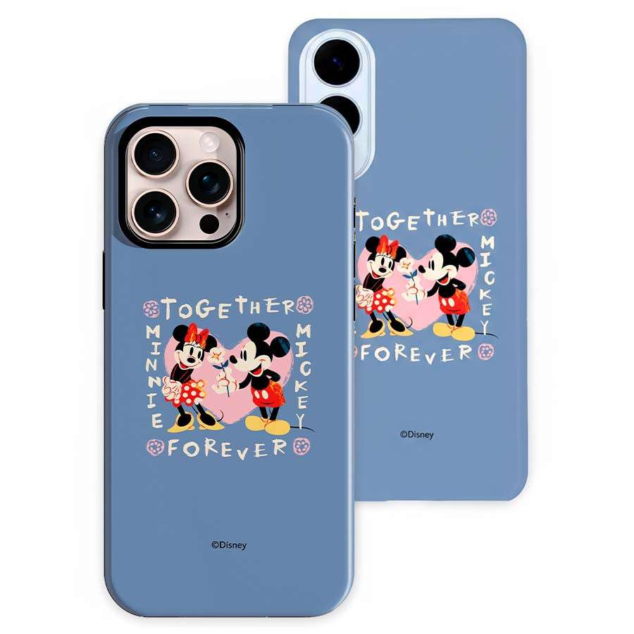 Funda oficial Disney Together Minnie y Mickey con Mickey y Minnie para móvil - Vista frontal

