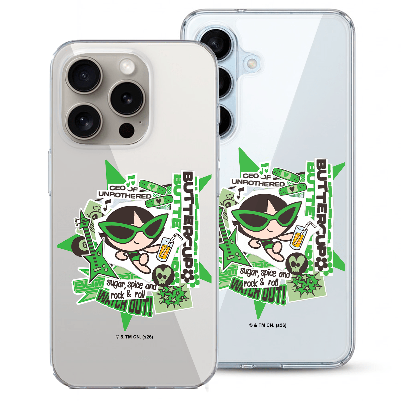Funda Oficial Las Supernenas Cactus (Buttercup) Pack - Mockup en móvil