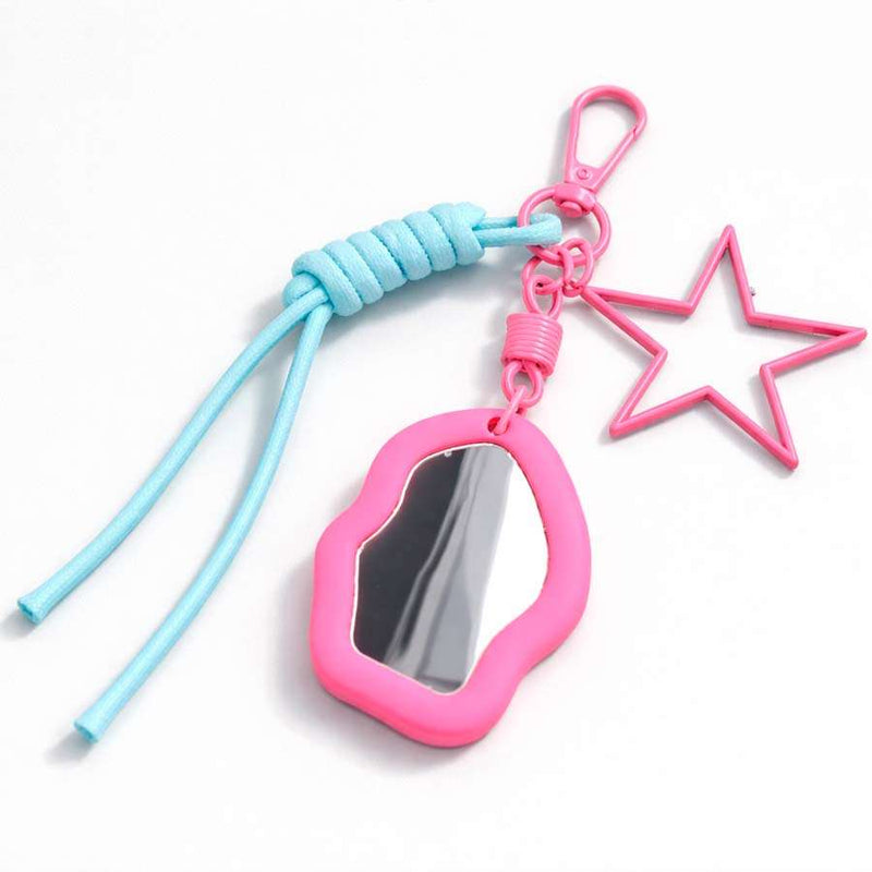 Charm colgante con soporte y espejo para móvil - vista frontal